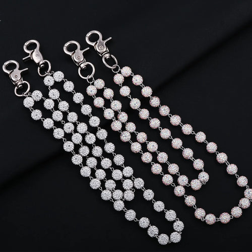 CRYSTAL BELT CHAIN WHITE